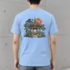 "Red Moon Pavilion" Heavyweight Unisex Crewneck T-shirt
