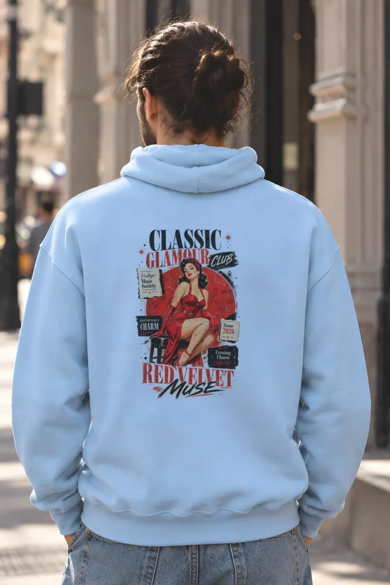 "Red Velvet Muse" Heavy Blend Unisex Pullover Hoodie