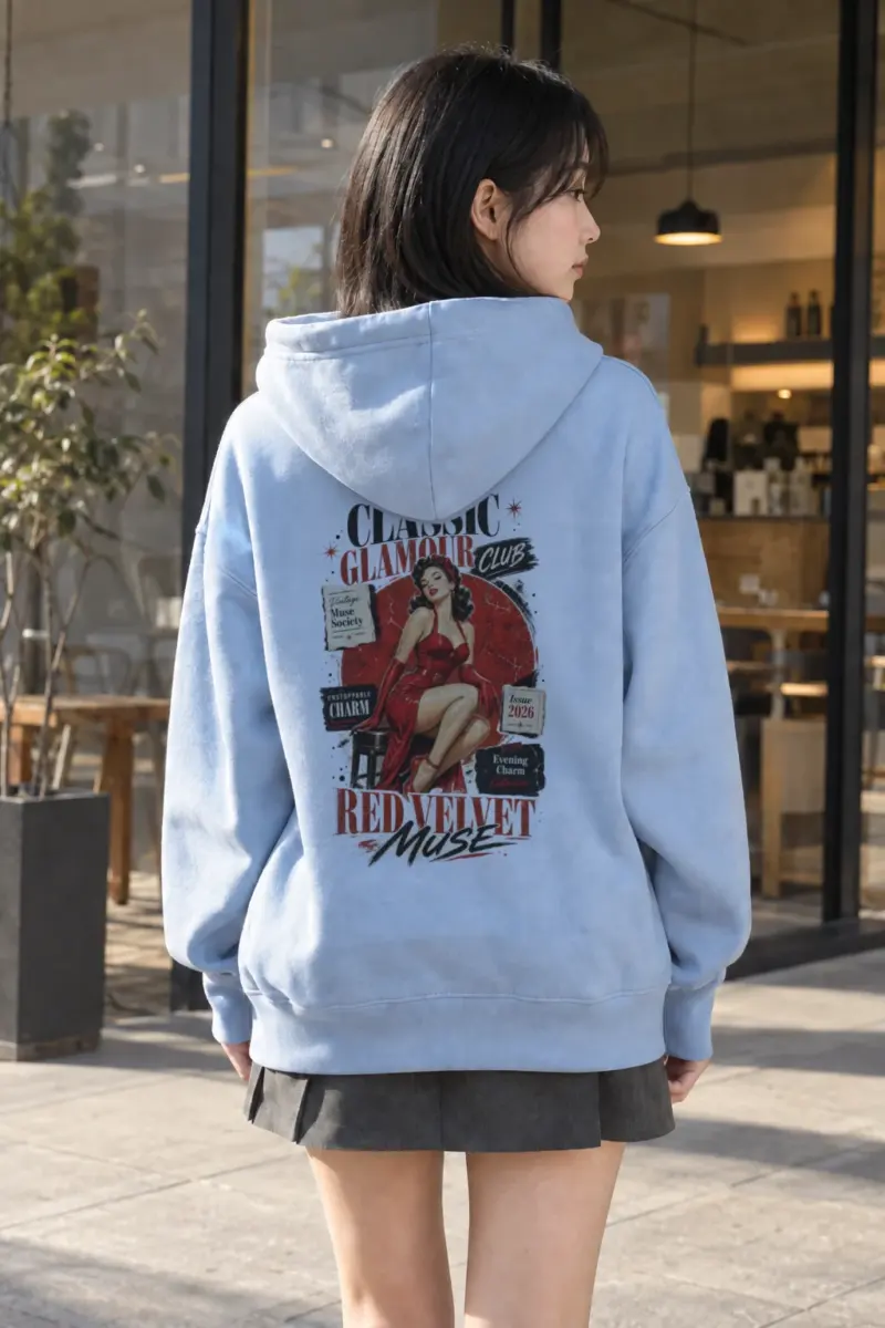 "Red Velvet Muse" Heavy Blend Unisex Pullover Hoodie | Gildan 18500