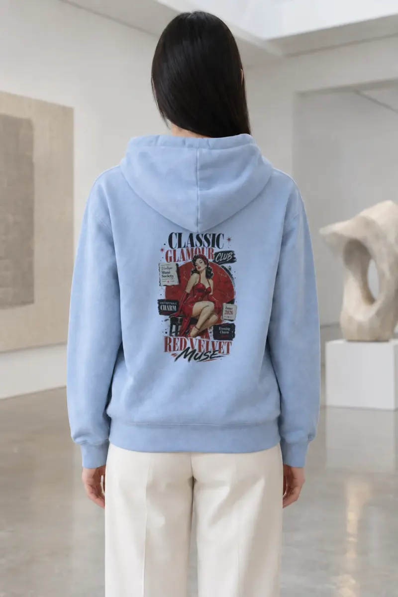 "Red Velvet Muse" Heavy Blend Unisex Pullover Hoodie | Gildan 18500
