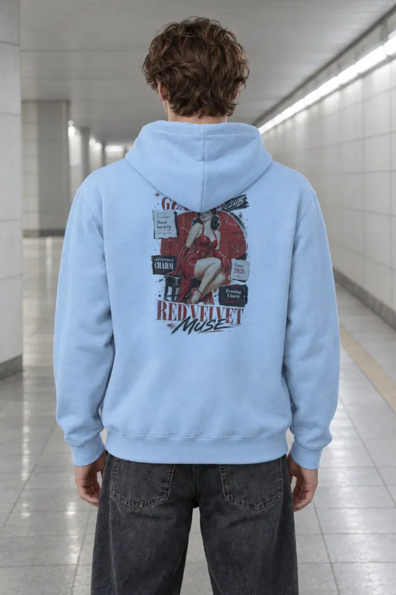 "Red Velvet Muse" Heavy Blend Unisex Pullover Hoodie