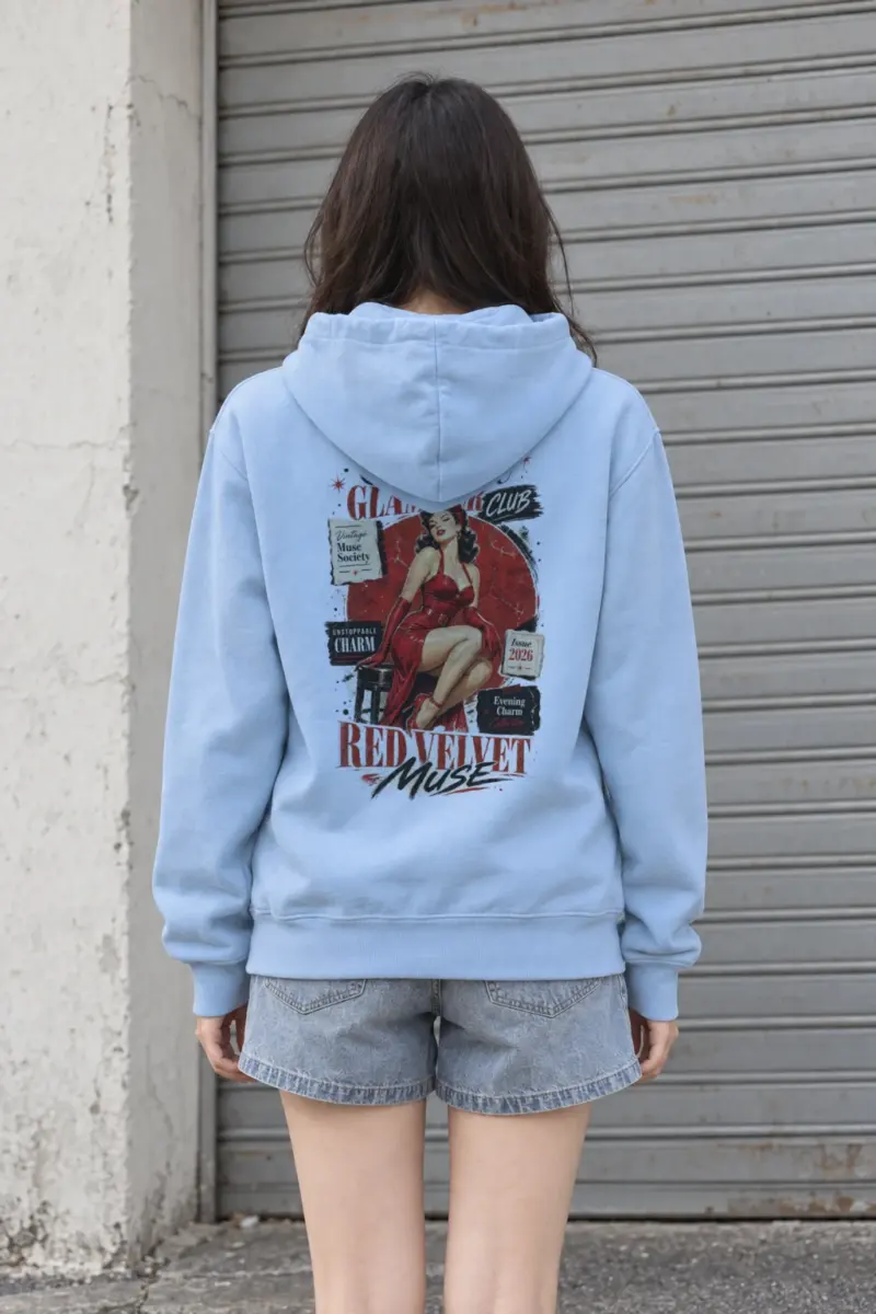 "Red Velvet Muse" Heavy Blend Unisex Pullover Hoodie