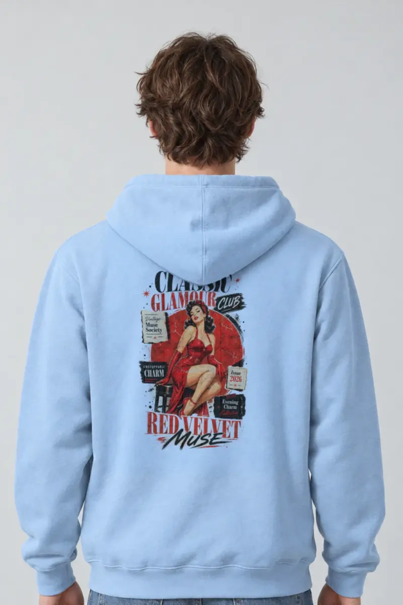 "Red Velvet Muse" Heavy Blend Unisex Pullover Hoodie
