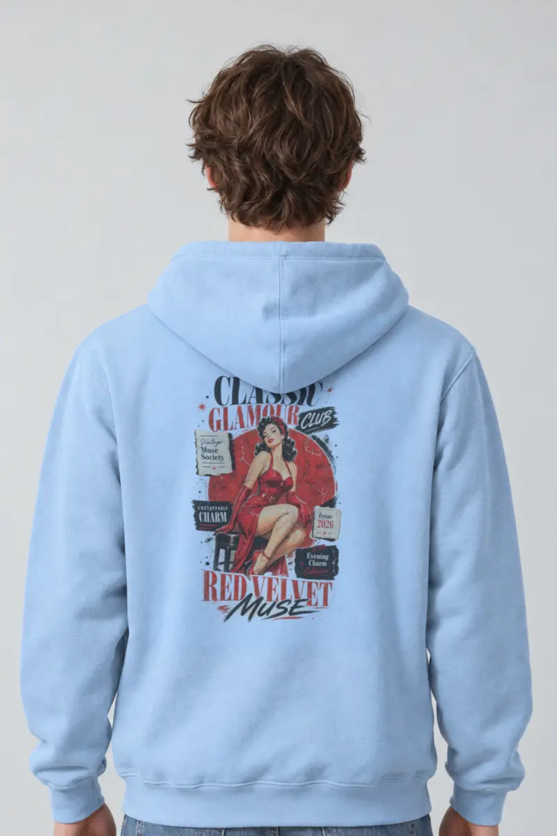 "Red Velvet Muse" Heavy Blend Unisex Pullover Hoodie