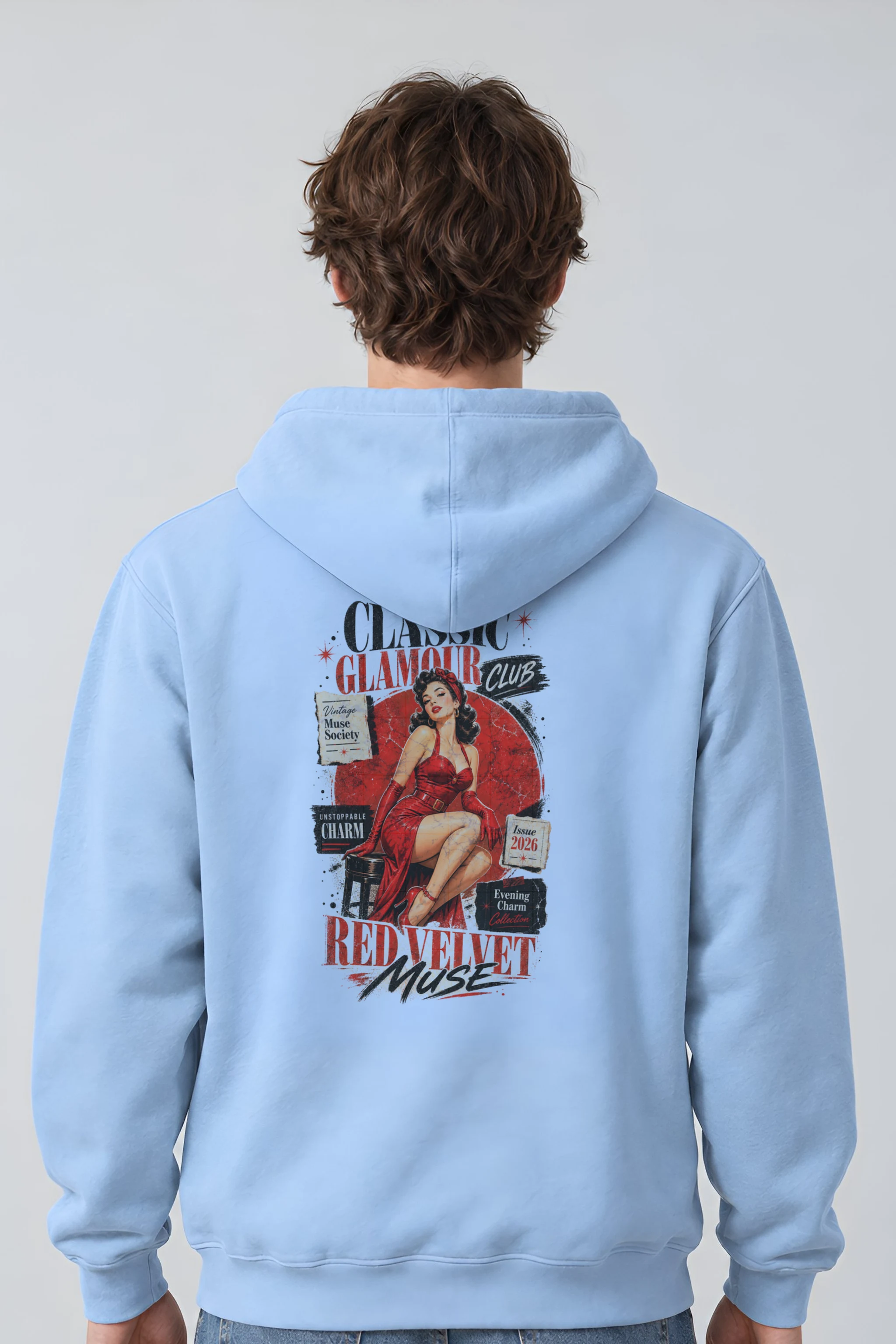 "Red Velvet Muse" Heavy Blend Unisex Pullover Hoodie