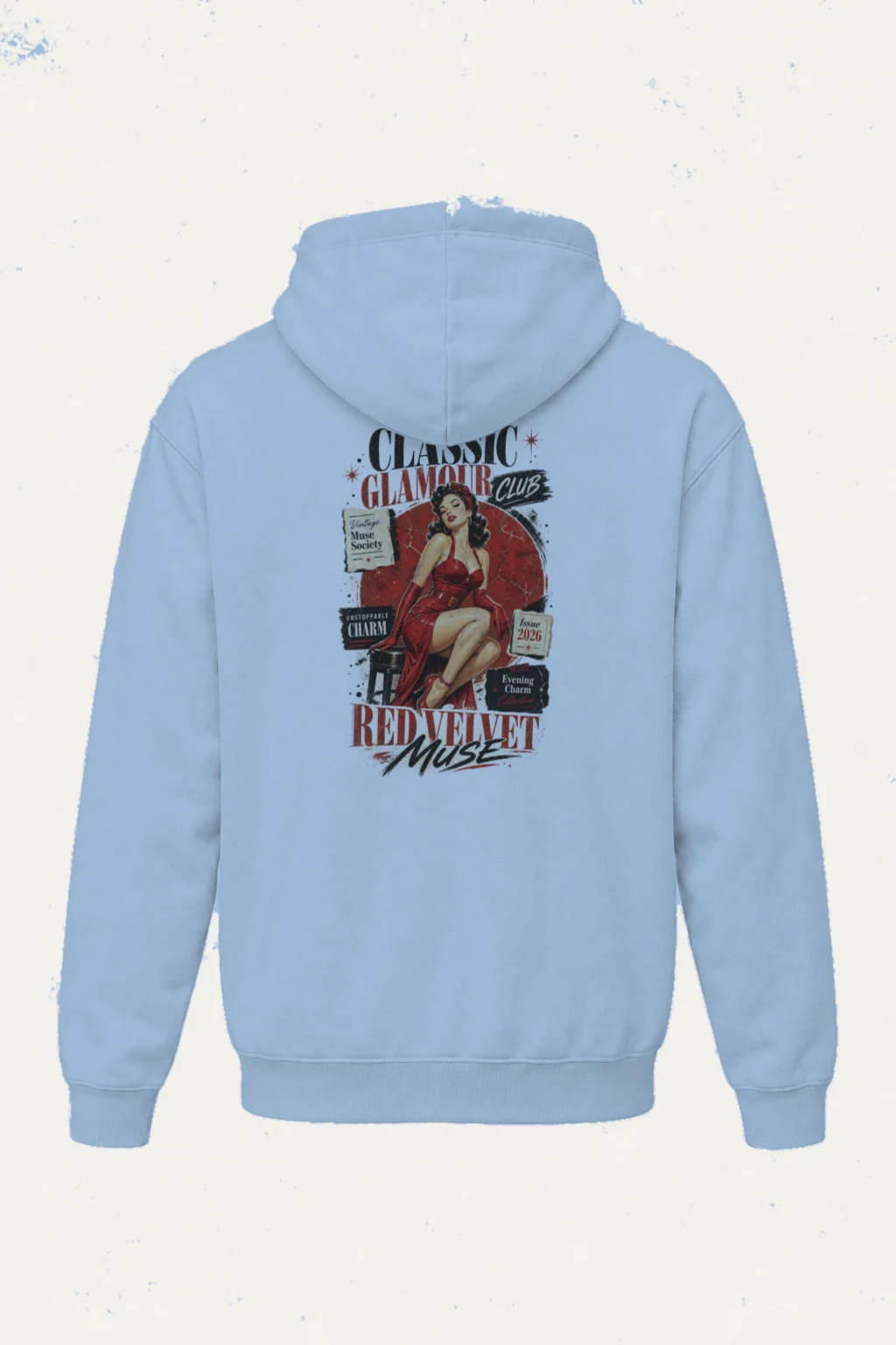 "Red Velvet Muse" Heavy Blend Unisex Pullover Hoodie | Gildan 18500