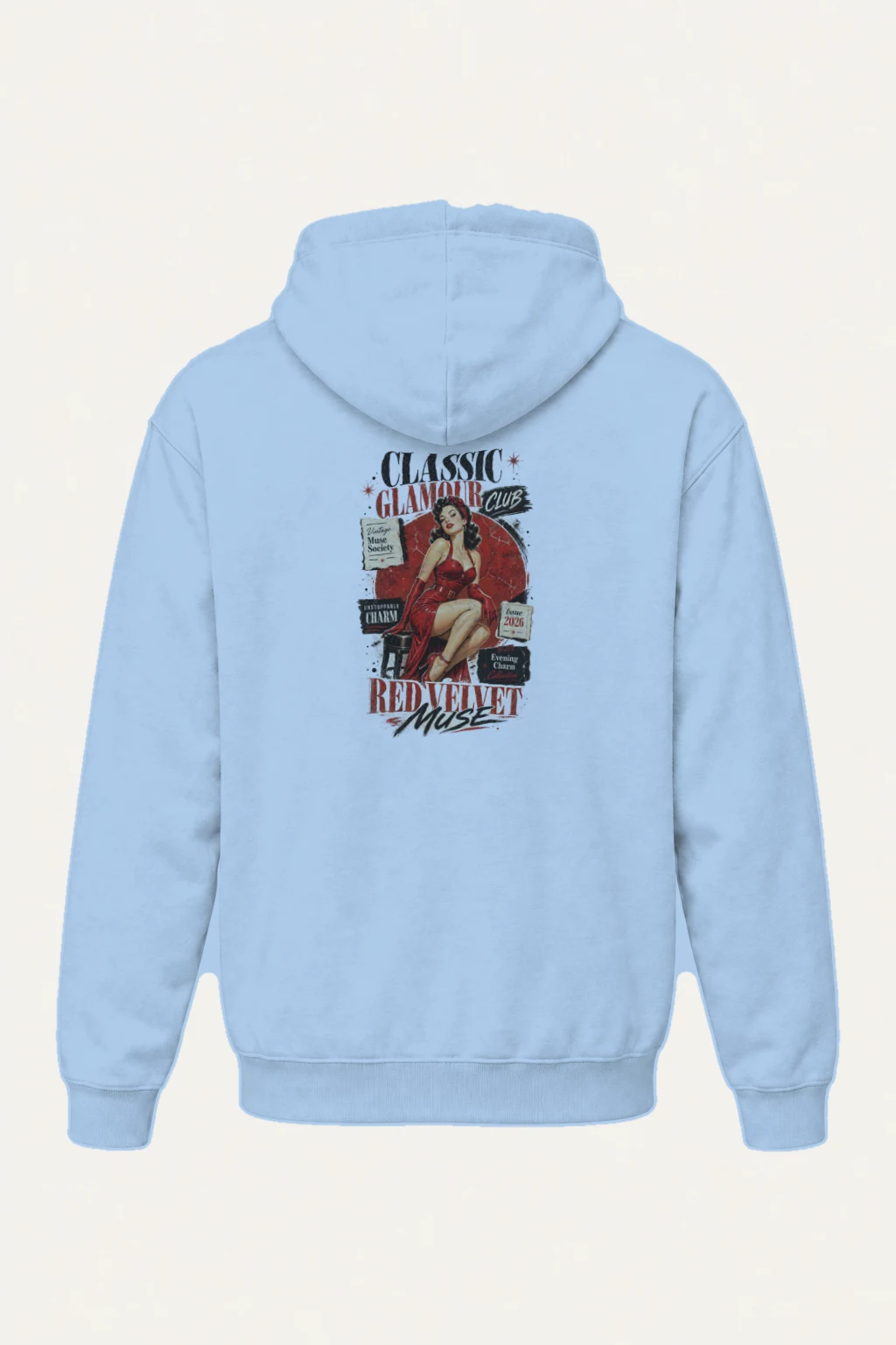 "Red Velvet Muse" Heavy Blend Unisex Pullover Hoodie | Gildan 18500
