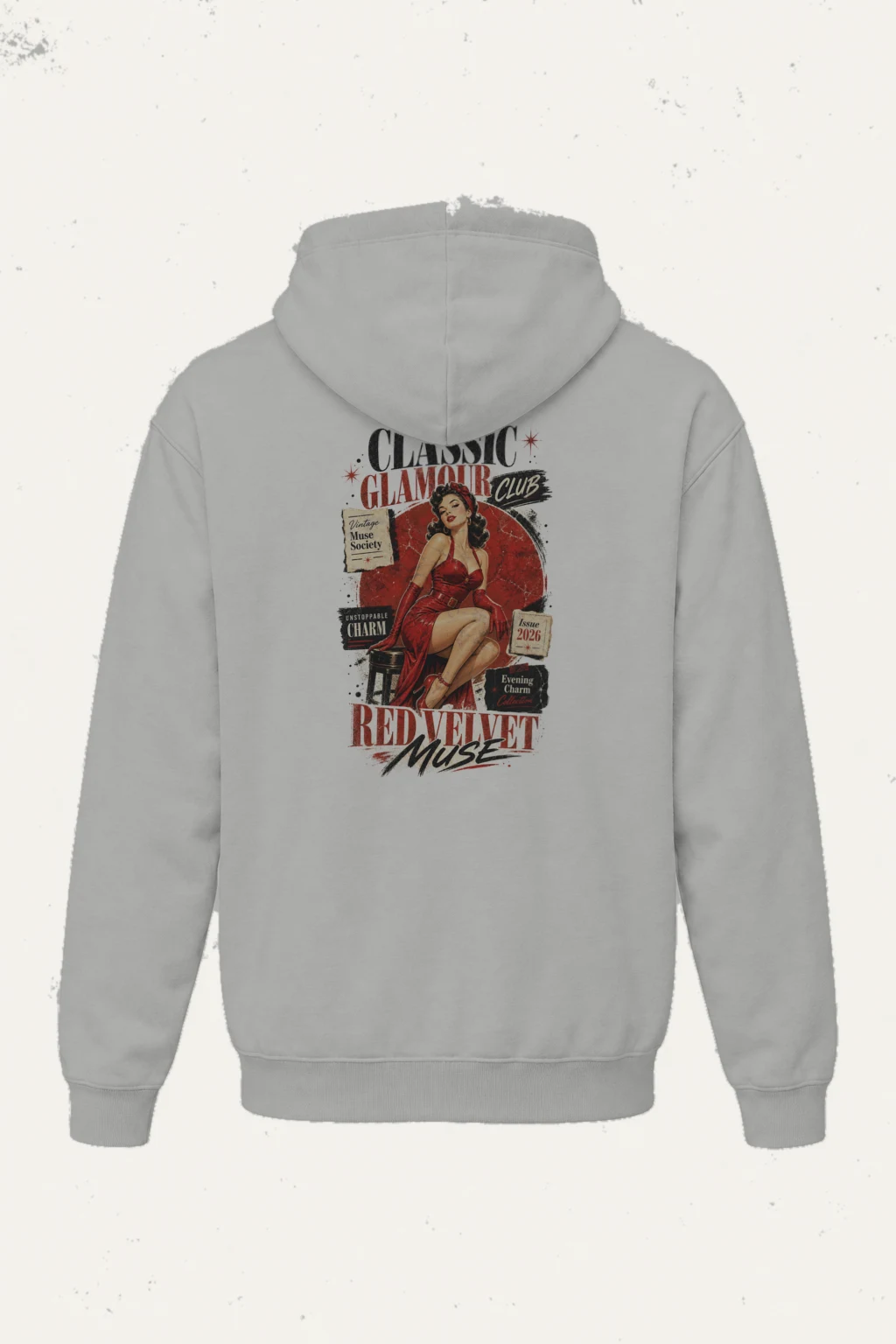 "Red Velvet Muse" Heavy Blend Unisex Pullover Hoodie | Gildan 18500