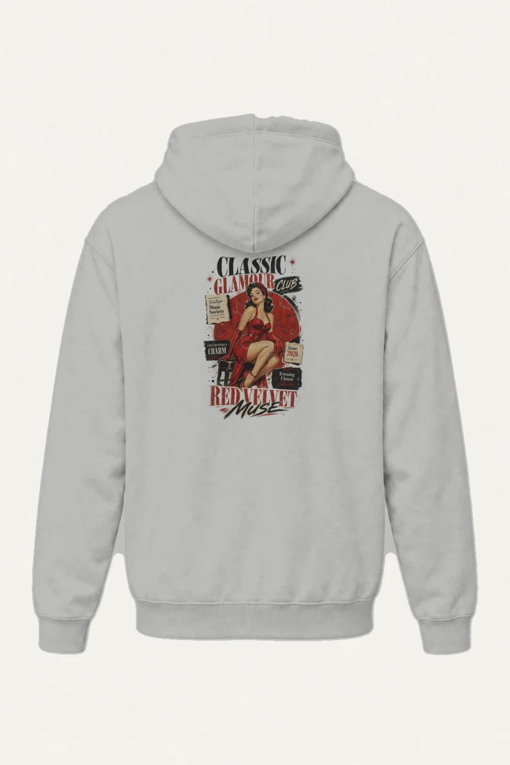 "Red Velvet Muse" Heavy Blend Unisex Pullover Hoodie | Gildan 18500