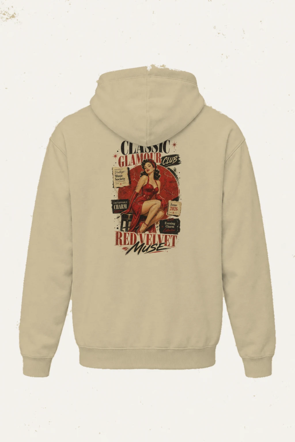 "Red Velvet Muse" Heavy Blend Unisex Pullover Hoodie | Gildan 18500