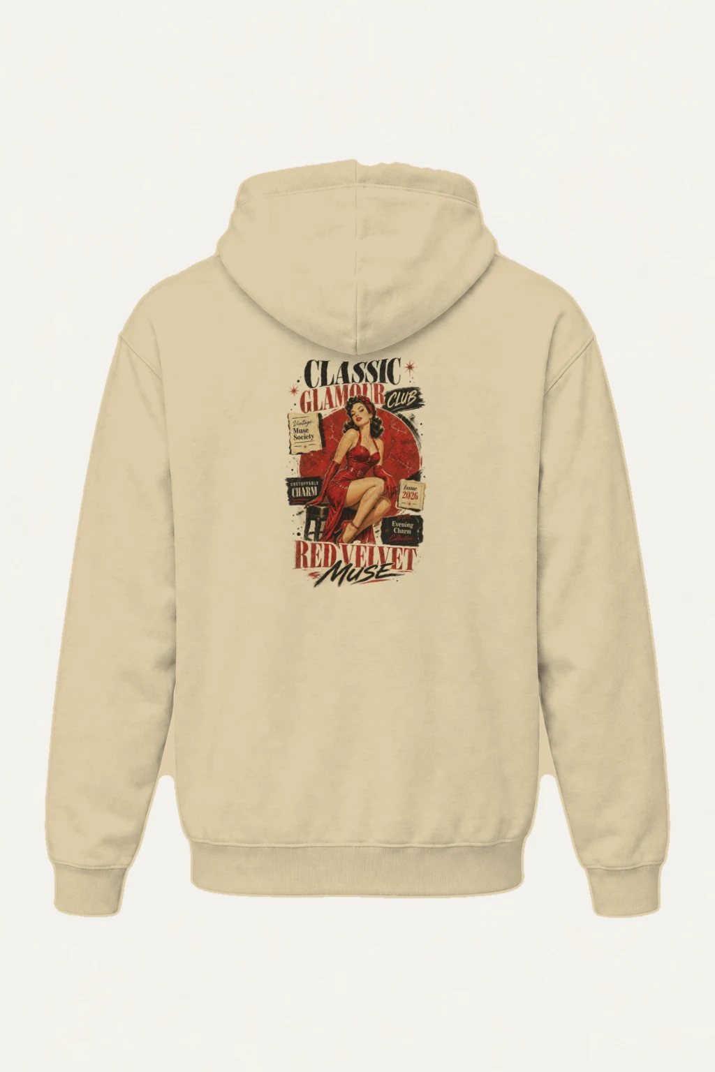 "Red Velvet Muse" Heavy Blend Unisex Pullover Hoodie | Gildan 18500