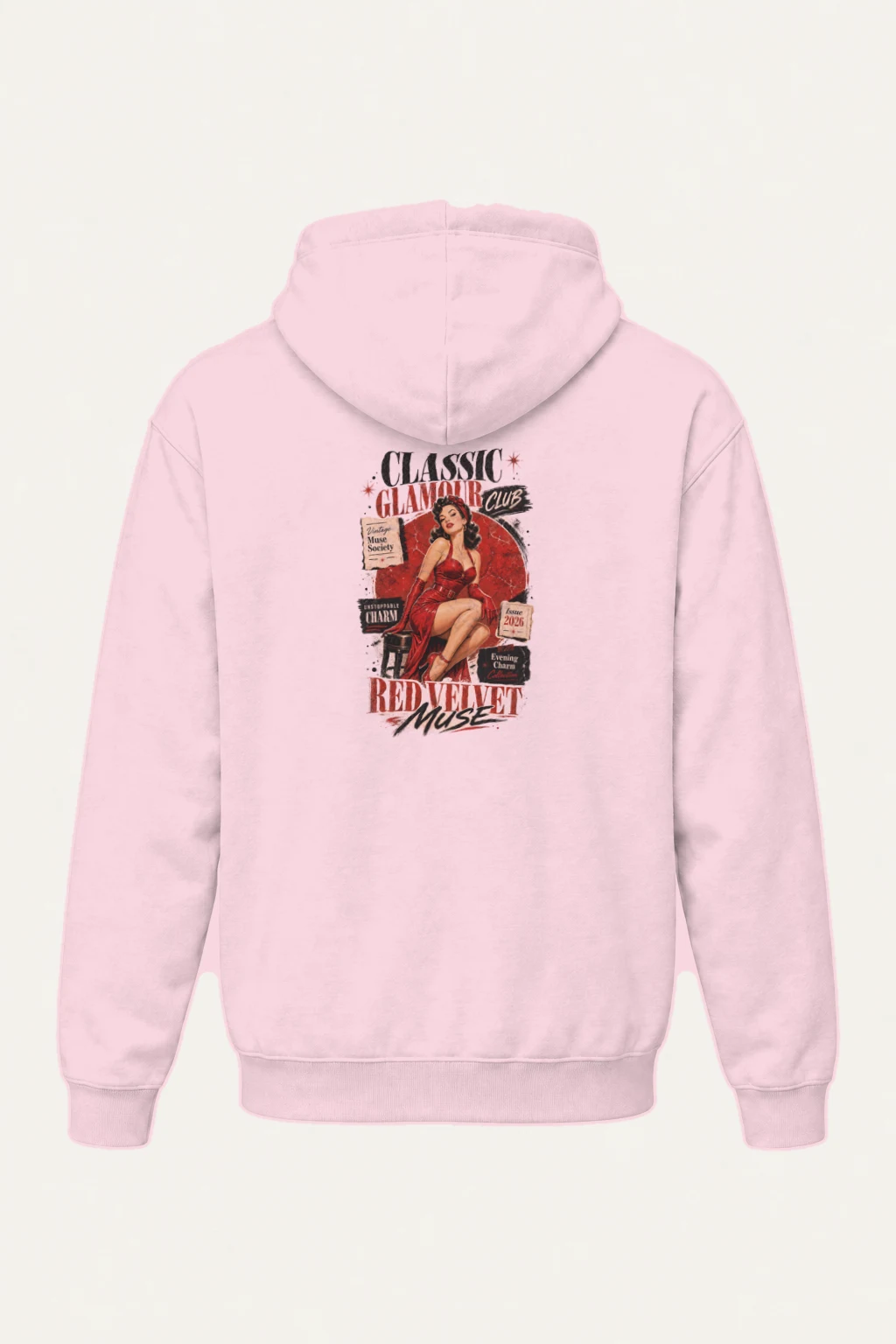"Red Velvet Muse" Heavy Blend Unisex Pullover Hoodie | Gildan 18500