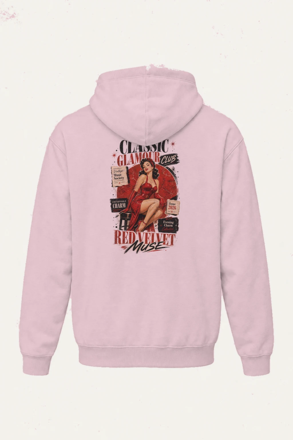 "Red Velvet Muse" Heavy Blend Unisex Pullover Hoodie | Gildan 18500