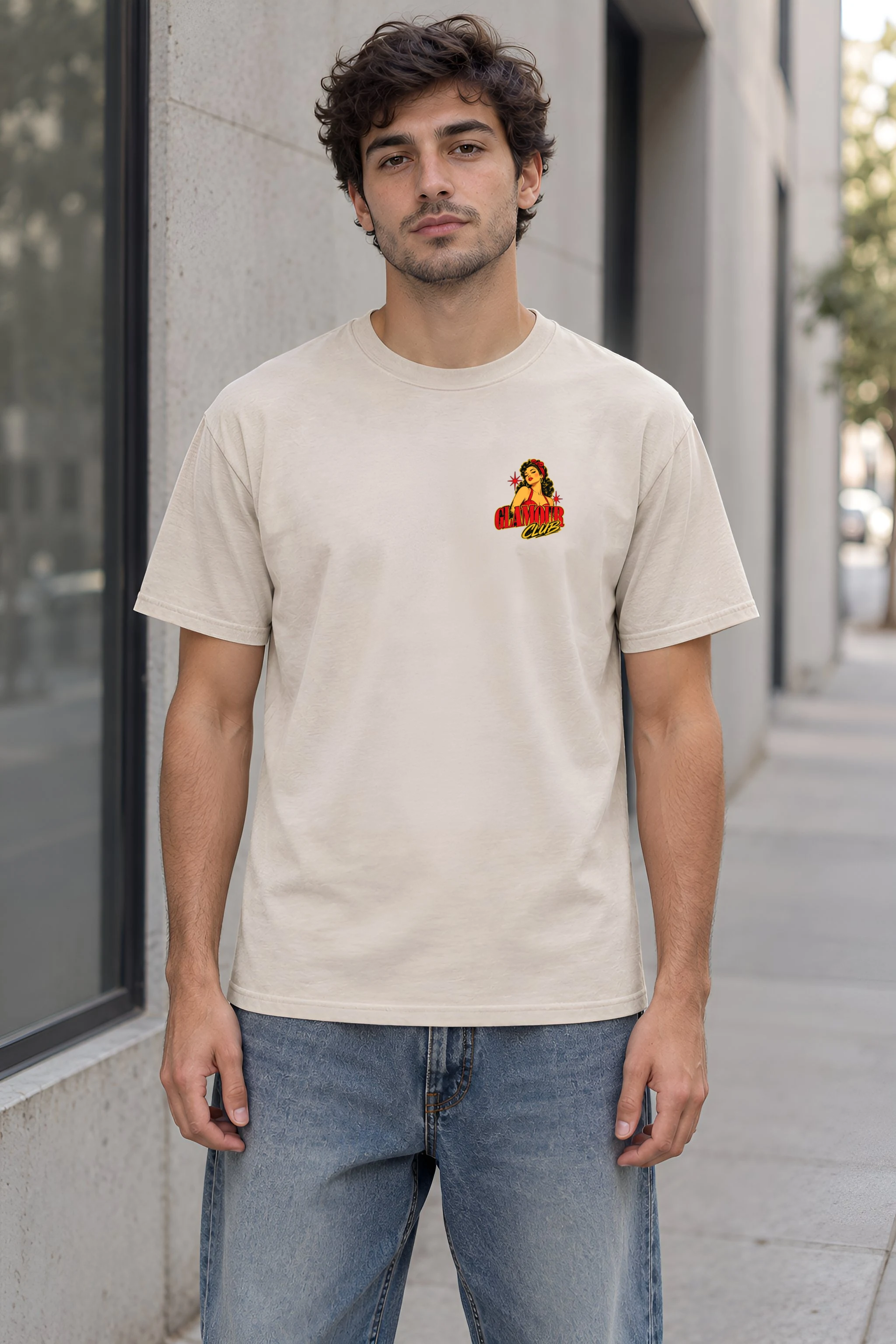 "Red Velvet Muse" Heavyweight Unisex Crewneck T-shirt