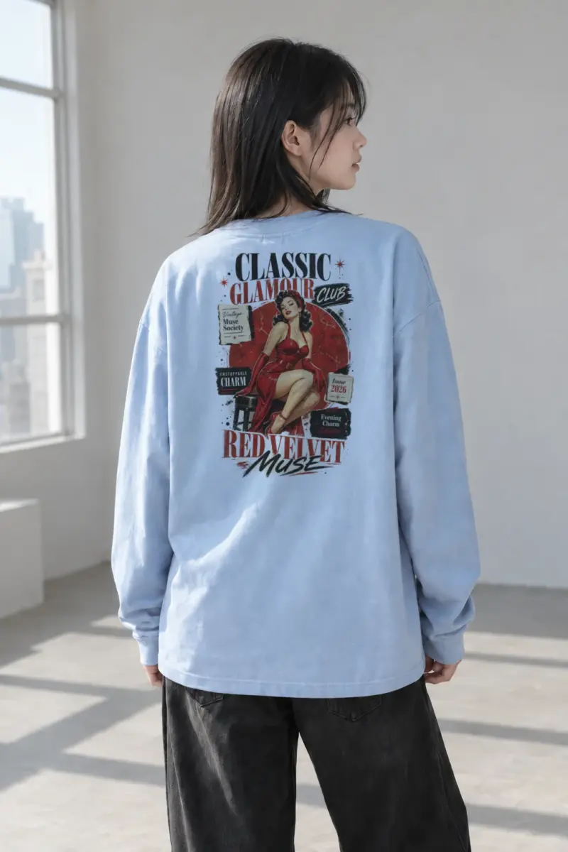 "Red Velvet Muse" Unisex Longsleeve T-shirt | Gildan 2400