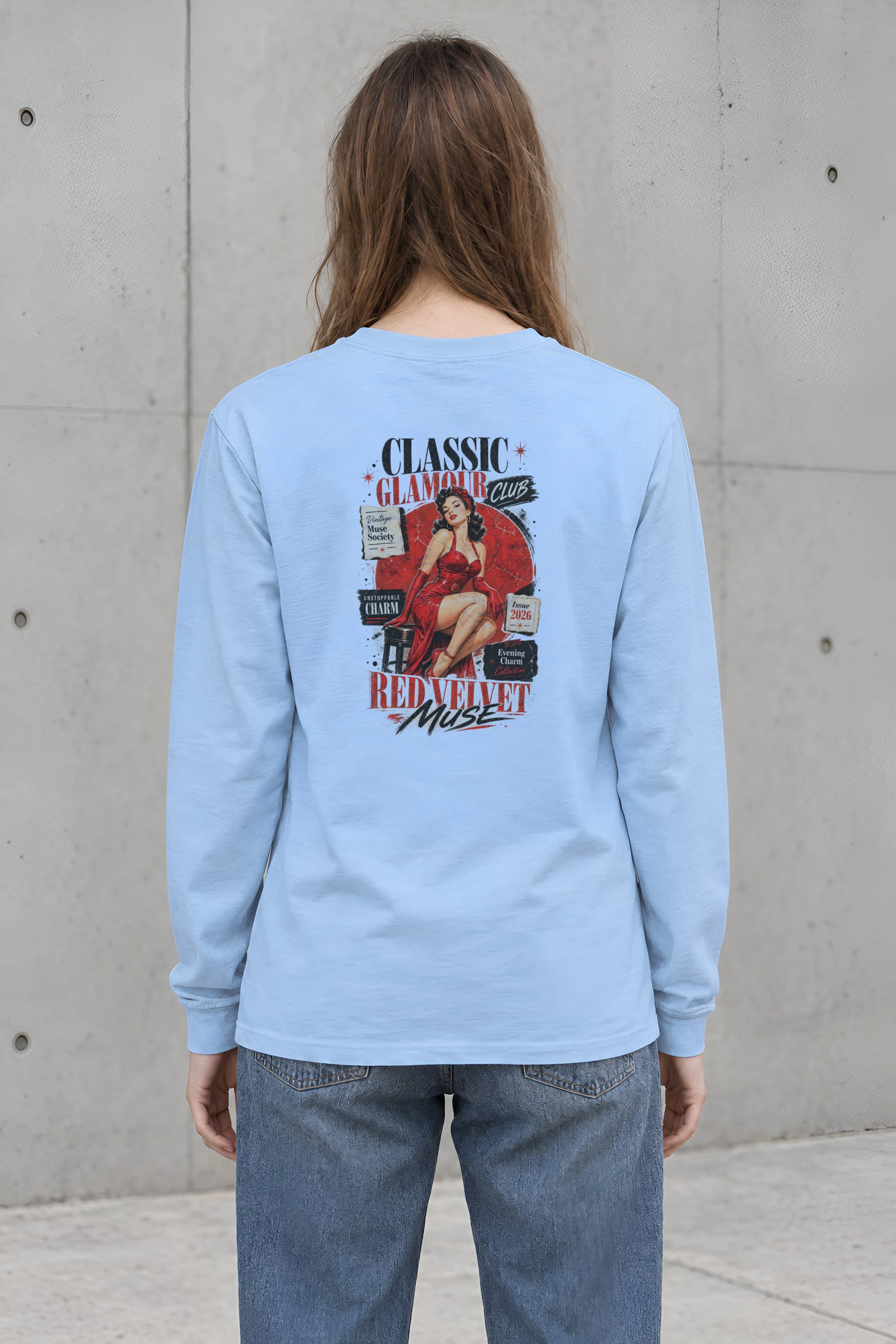 "Red Velvet Muse" Unisex Longsleeve T-shirt