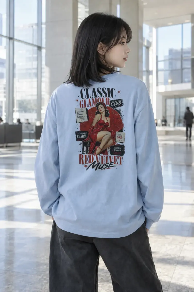 "Red Velvet Muse" Unisex Longsleeve T-shirt | Gildan 2400