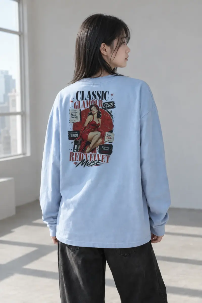 "Red Velvet Muse" Unisex Longsleeve T-shirt | Gildan 2400