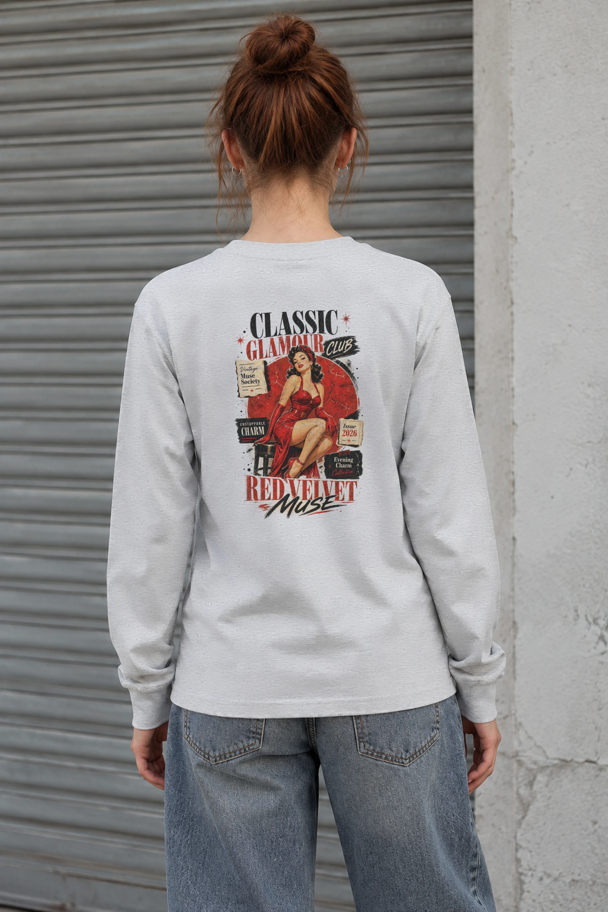 "Red Velvet Muse" Unisex Longsleeve T-shirt
