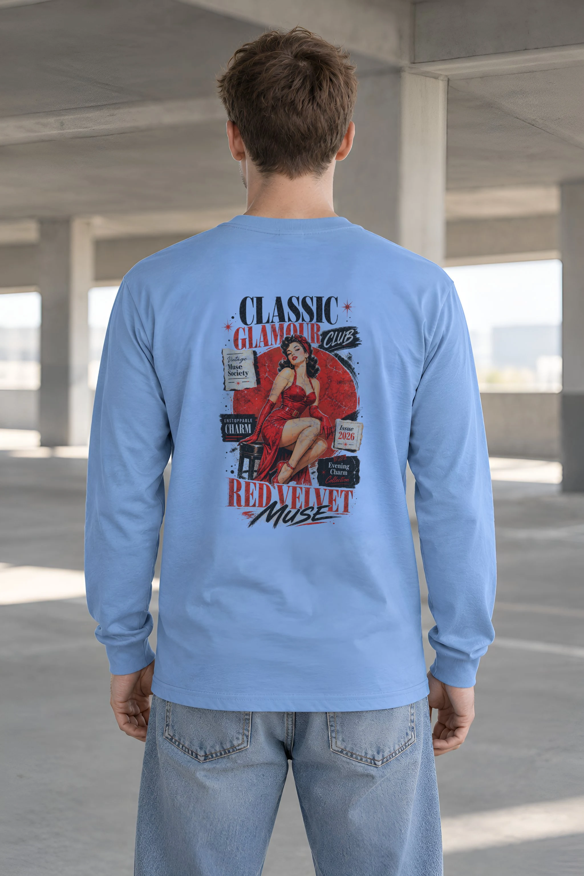 "Red Velvet Muse" Unisex Longsleeve T-shirt