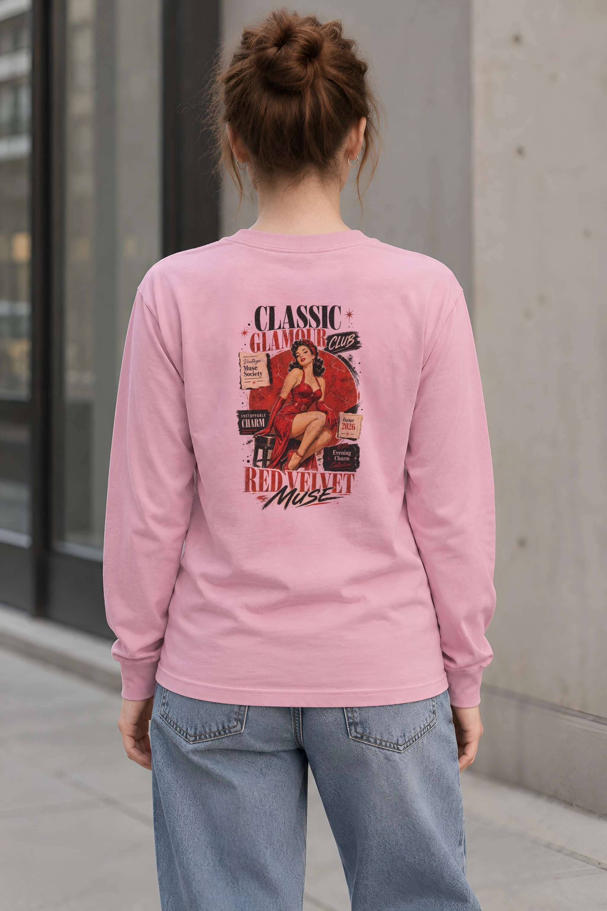 "Red Velvet Muse" Unisex Longsleeve T-shirt