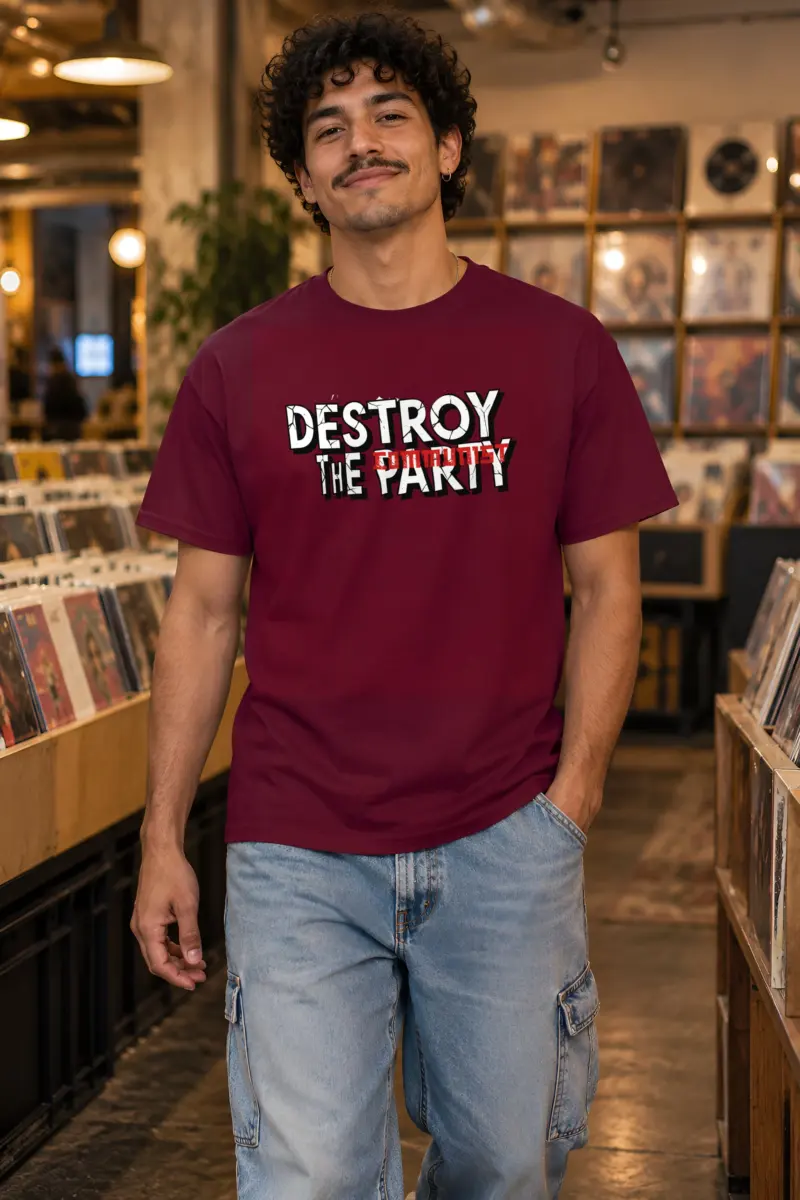 "Redline Resistance" Heavyweight Unisex Crewneck T-shirt