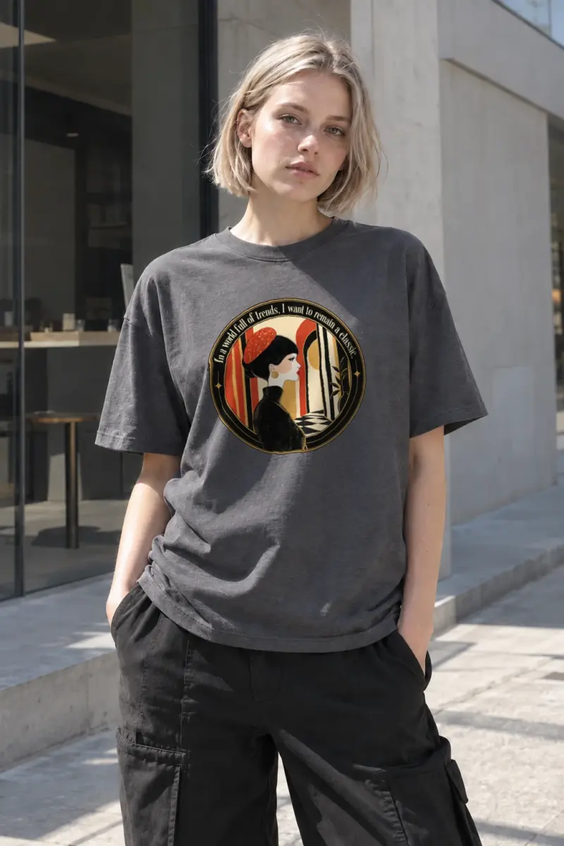 "Remain A Classic" Heavyweight Unisex Crewneck T-shirt | Gildan 5000
