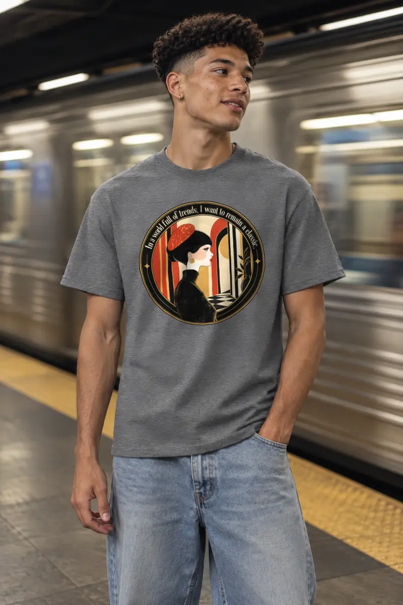 "Remain A Classic" Heavyweight Unisex Crewneck T-shirt