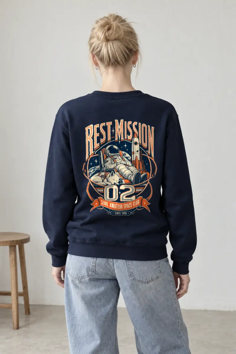 "Rest Mission 02" Heavy Blend Unisex Crewneck Sweatshirt