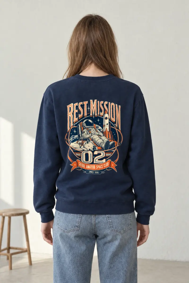 "Rest Mission 02" Heavy Blend Unisex Crewneck Sweatshirt