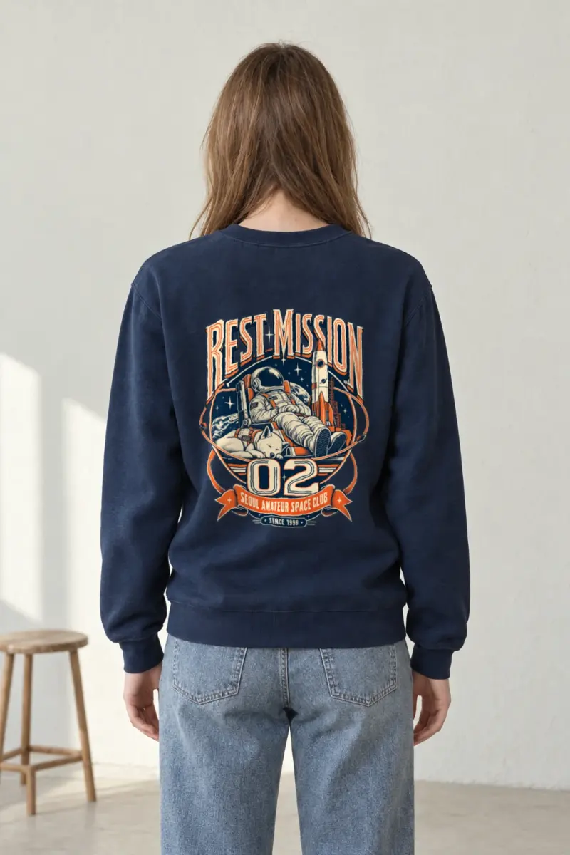 "Rest Mission 02" Heavy Blend Unisex Crewneck Sweatshirt