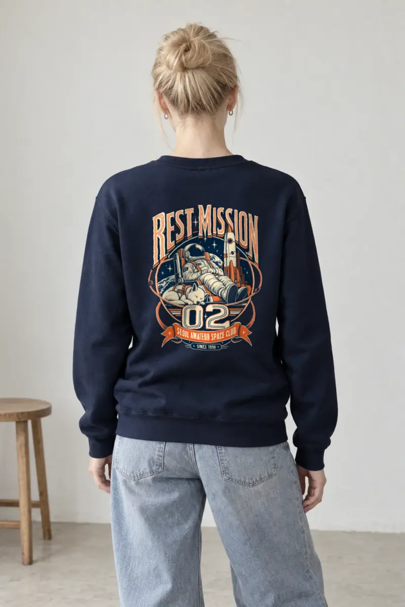 "Rest Mission 02" Heavy Blend Unisex Crewneck Sweatshirt
