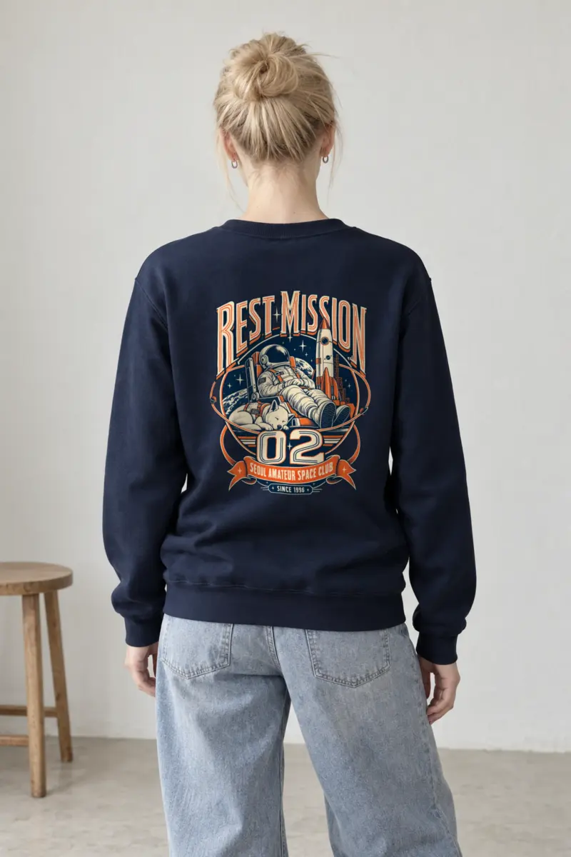 "Rest Mission 02" Heavy Blend Unisex Crewneck Sweatshirt