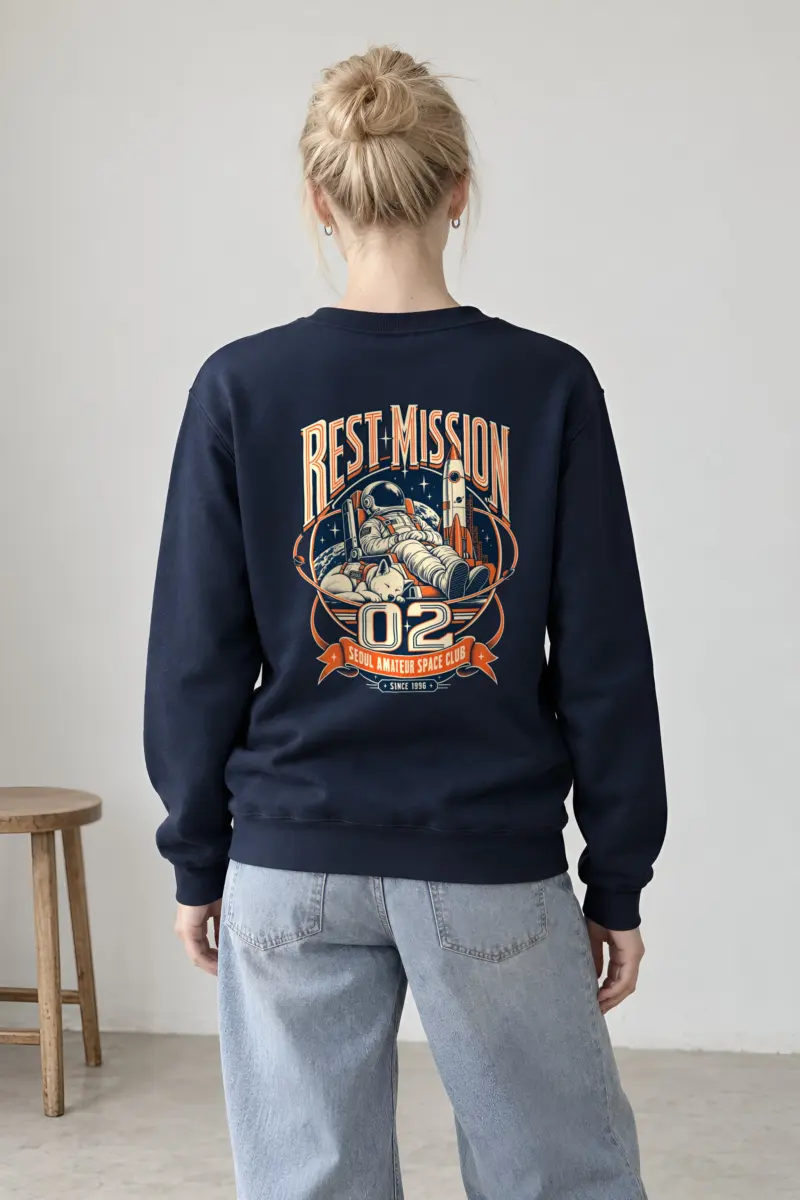 "Rest Mission 02" Heavy Blend Unisex Crewneck Sweatshirt