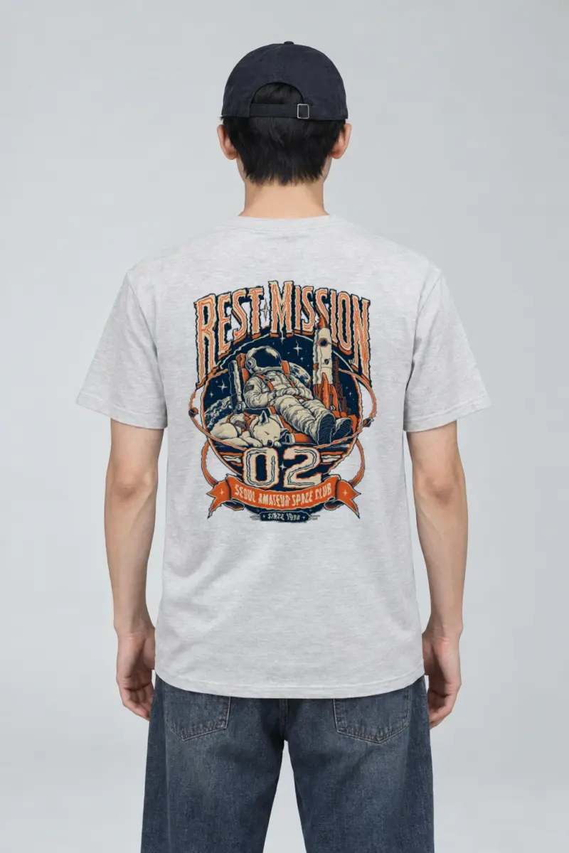 "Rest Mission 02" Heavyweight Unisex Crewneck T-shirt