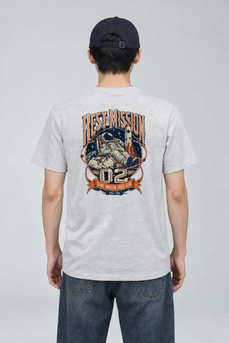 "Rest Mission 02" Heavyweight Unisex Crewneck T-shirt