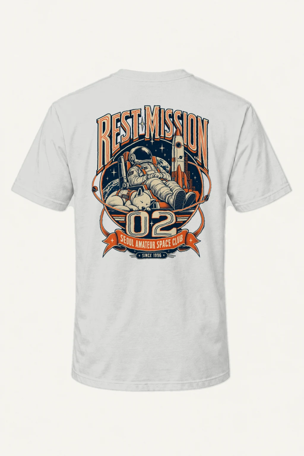 "Rest Mission 02" Heavyweight Unisex Crewneck T-shirt | Gildan 5000