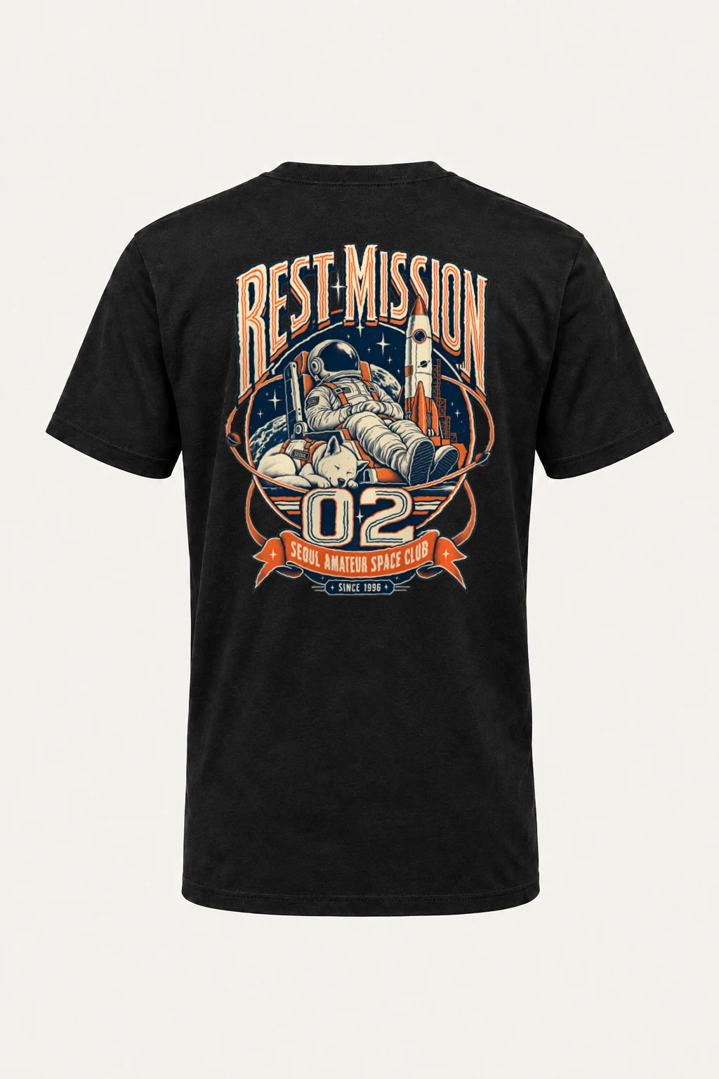 "Rest Mission 02" Heavyweight Unisex Crewneck T-shirt | Gildan 5000