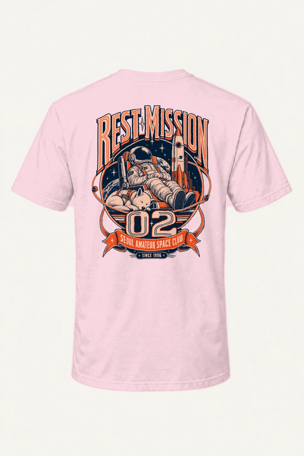 "Rest Mission 02" Heavyweight Unisex Crewneck T-shirt | Gildan 5000