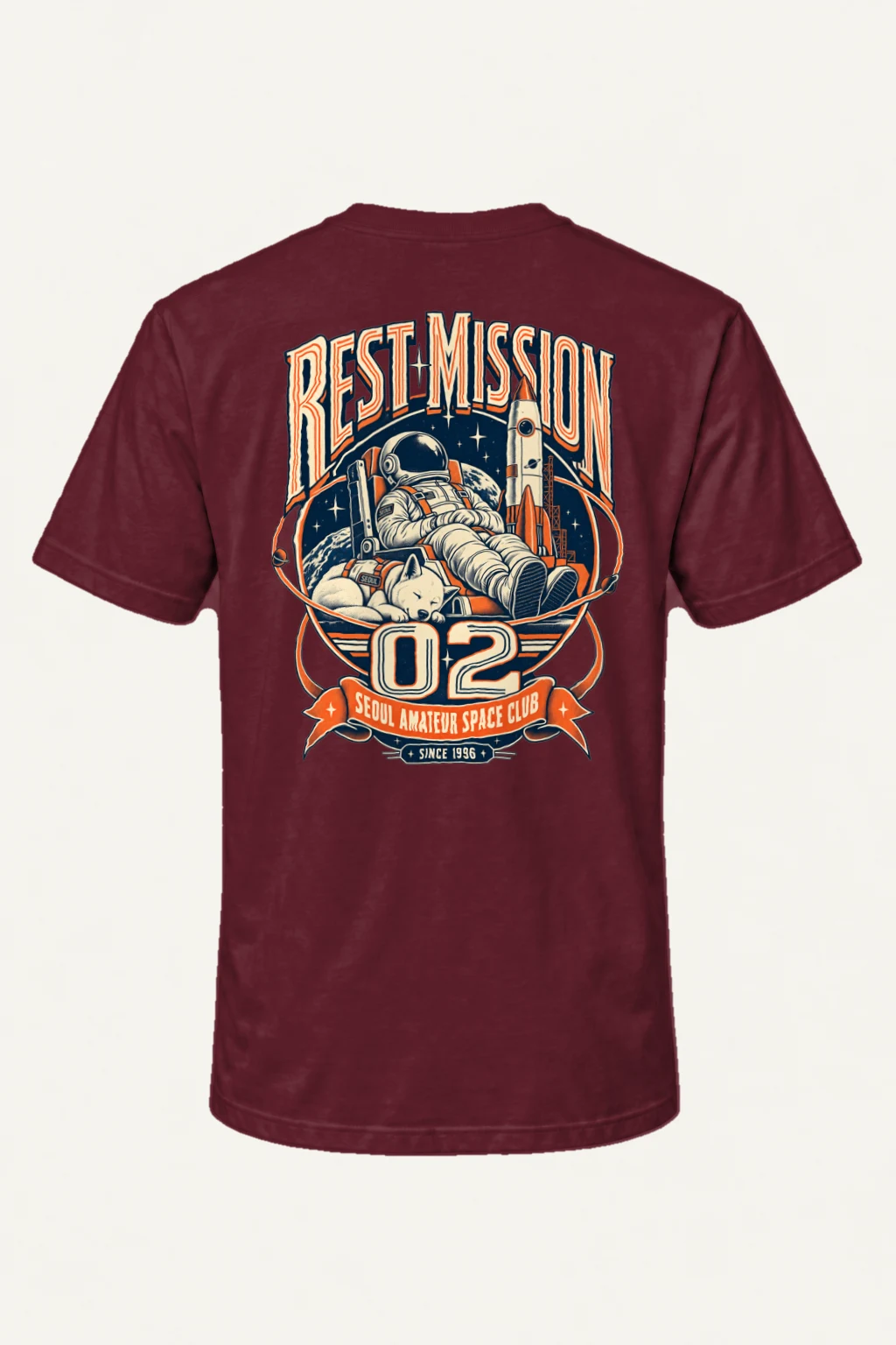 "Rest Mission 02" Heavyweight Unisex Crewneck T-shirt | Gildan 5000