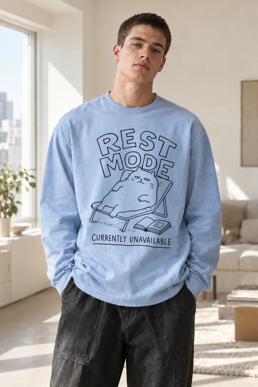 "Rest Mode Currently Unavailable" Unisex Longsleeve T-shirt | Gildan 2400