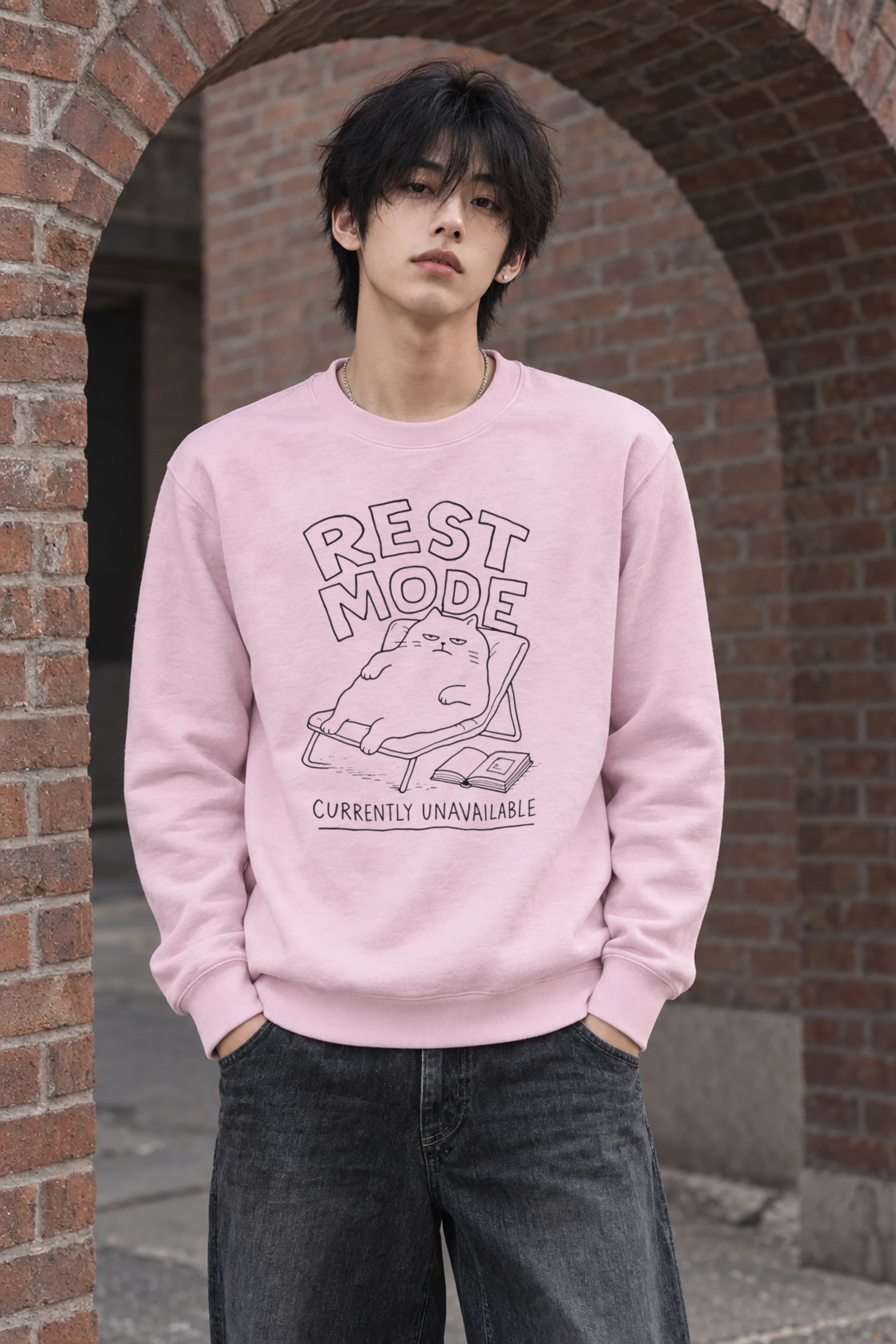 "Rest Mode" Heavy Blend Unisex Crewneck Sweatshirt