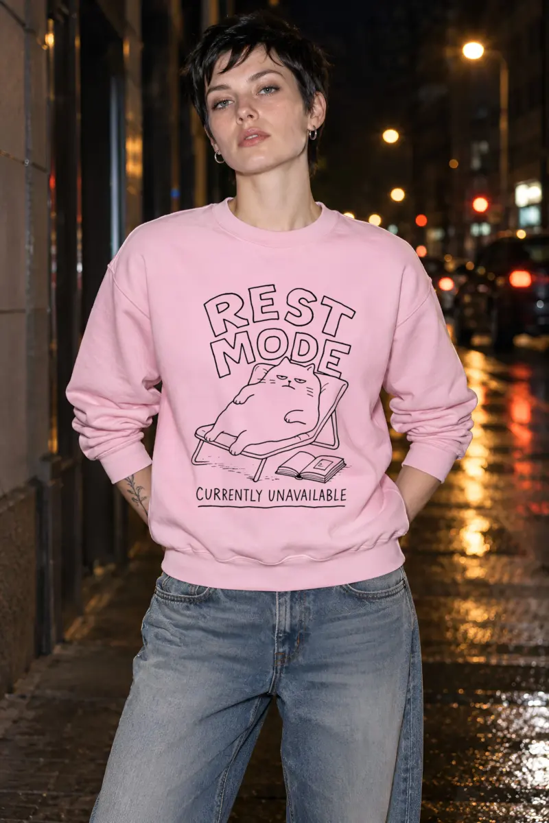"Rest Mode" Heavy Blend Unisex Crewneck Sweatshirt