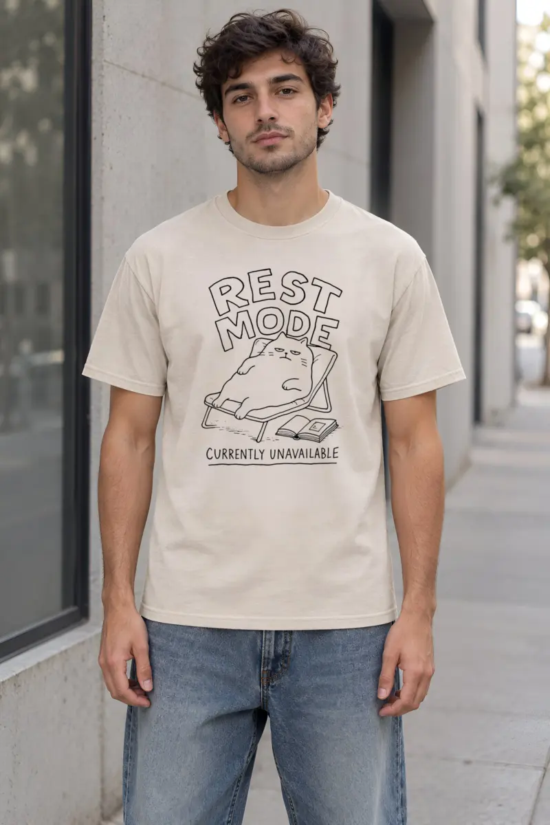 "Rest Mode" Heavyweight Unisex Crewneck T-shirt