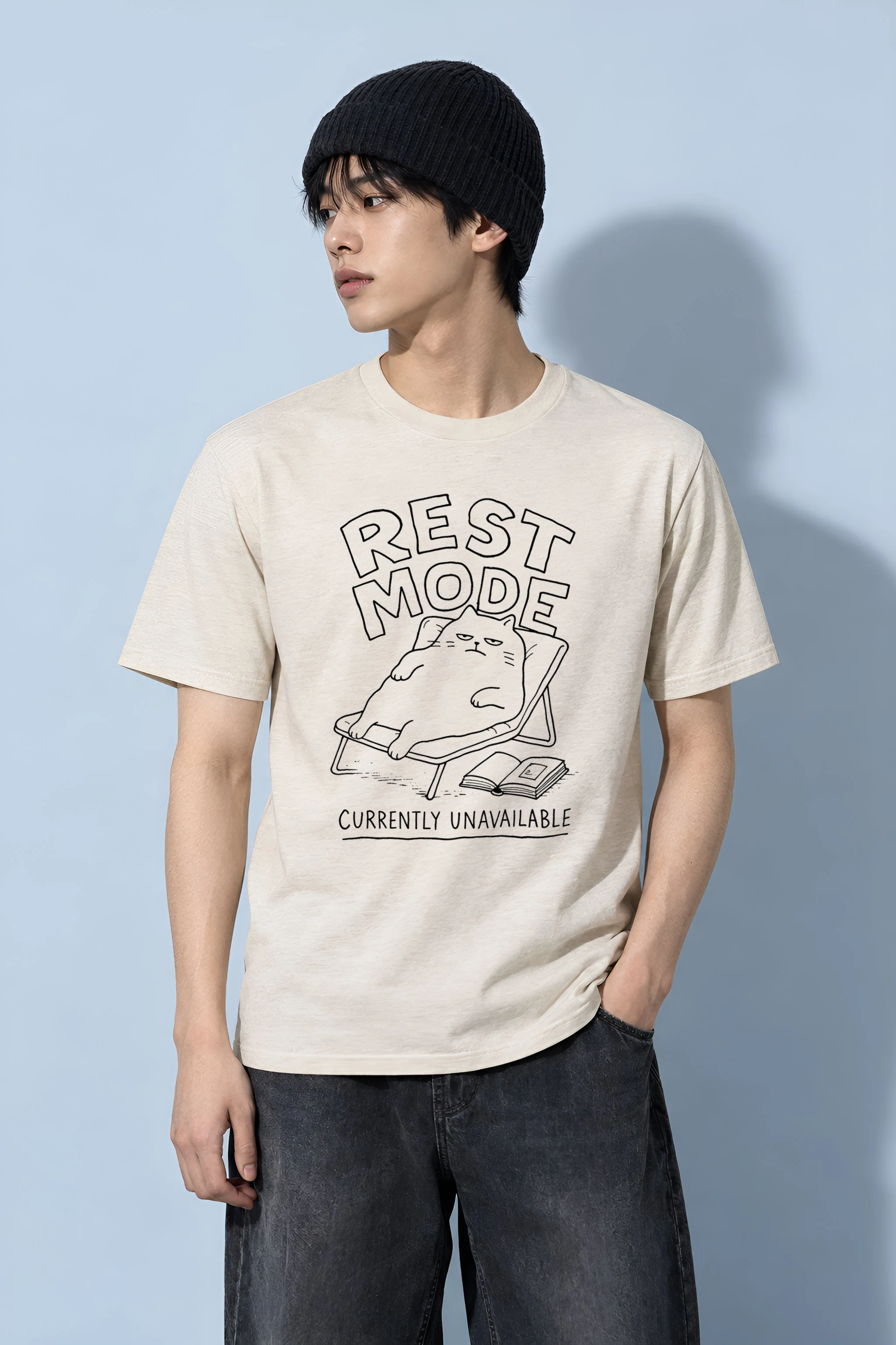 "Rest Mode" Heavyweight Unisex Crewneck T-shirt