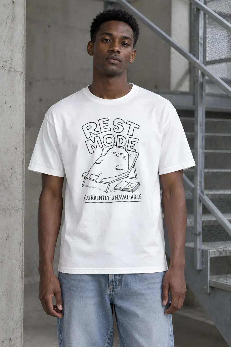 "Rest Mode" Heavyweight Unisex Crewneck T-shirt