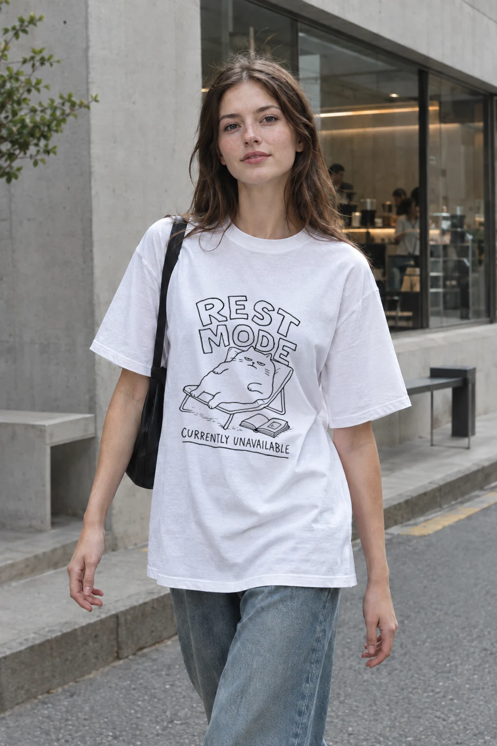 "Rest Mode" Heavyweight Unisex Crewneck T-shirt | Gildan 5000