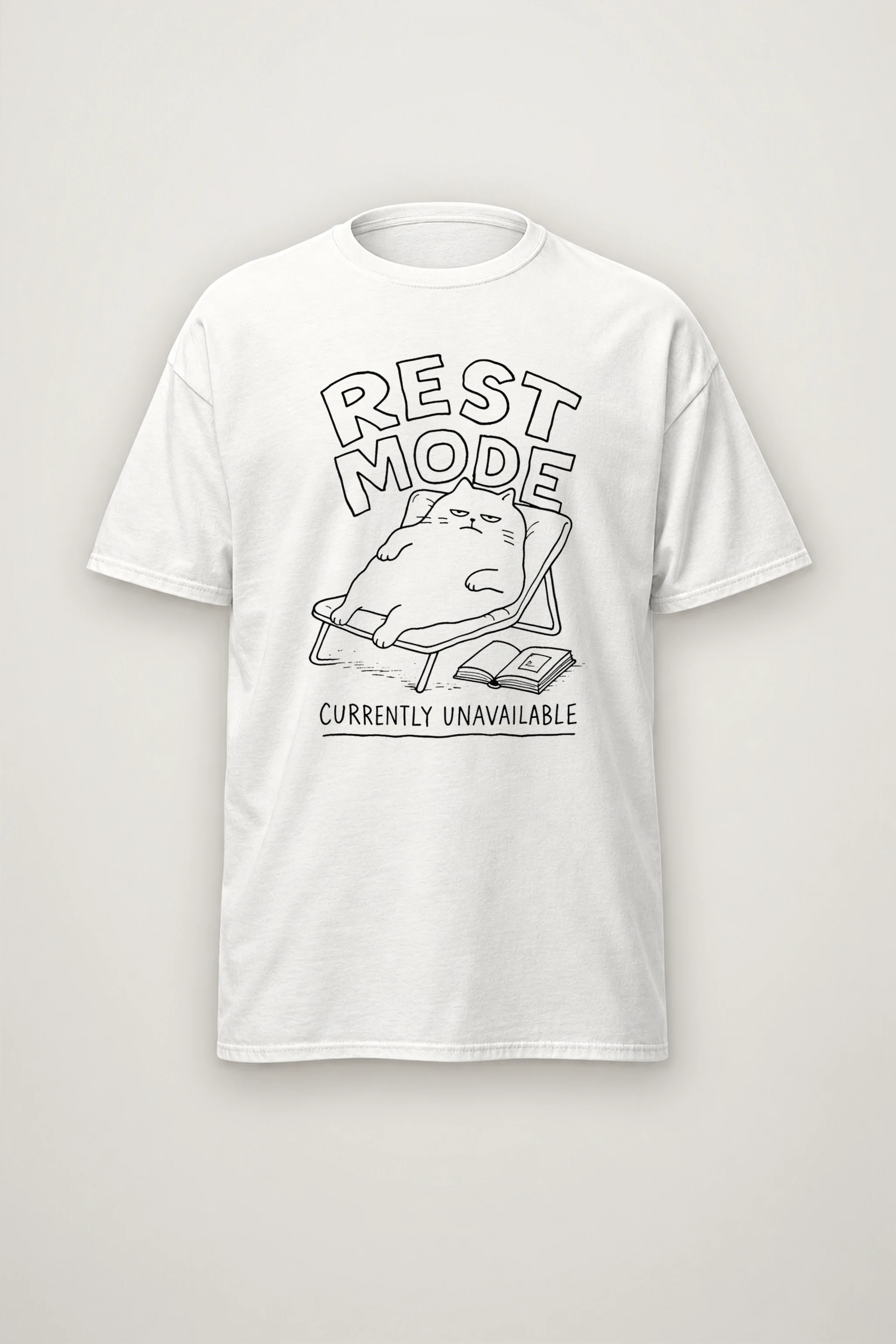 "Rest Mode" Heavyweight Unisex Crewneck T-shirt