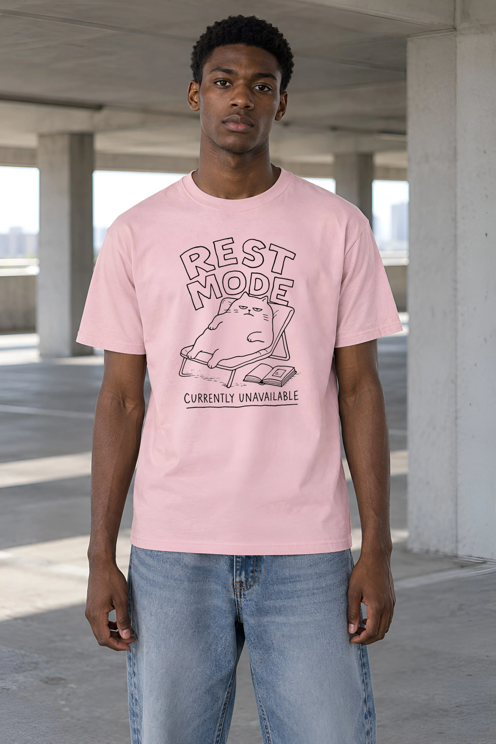 "Rest Mode" Heavyweight Unisex Crewneck T-shirt