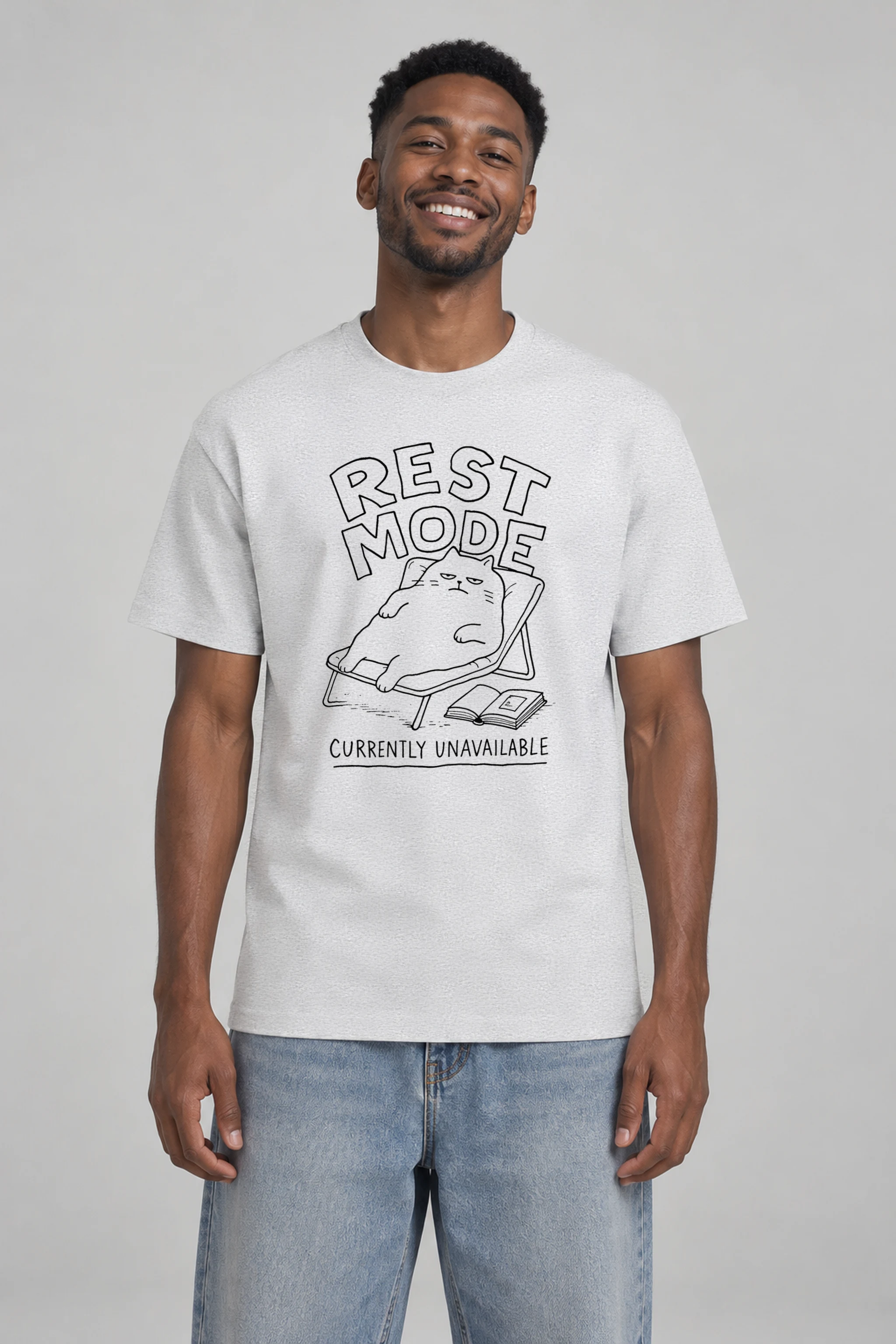 "Rest Mode" Heavyweight Unisex Crewneck T-shirt